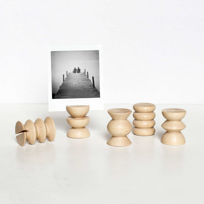 Totem Wooden Picture / Postcard Stand -  Set of 5 Short