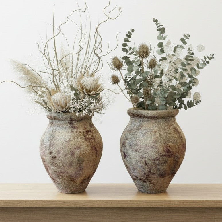 Terra patina no37 - Decorative Terracotta Vase