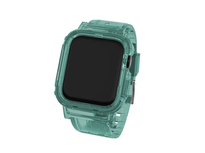 Pulseira de silicone para relógio Techancy, KC2111, compatível com Apple Watch 38-40 mm, verde