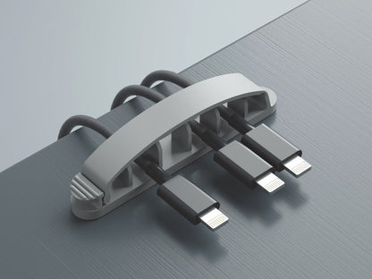Suporte para abraçadeiras Techancy, TZ6291, embalagem com 3 unidades, prático para abrir e fechar para guardar cabos, cinzento