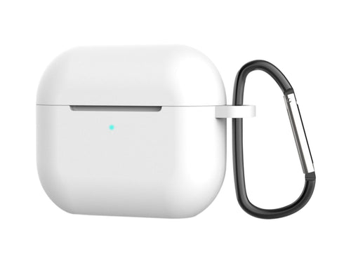 Capa protetora de silicone para auriculares Techancy, KC2114, compatível com AirPods 3.ª geração, Branco