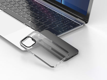 Capa transparente para telemóvel Techancy New Acrylic, KX5602, compatível com iPhone XR, transparente + Preto