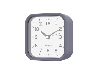 Techancy Mini despertador de mesa ME2623 silencioso números grandes espelho HD corpo ABS portátil para quarto e escritório cor cinzenta