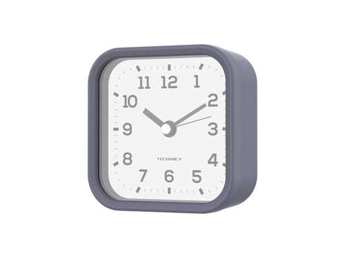 Techancy Mini despertador de mesa ME2623 silencioso números grandes espelho HD corpo ABS portátil para quarto e escritório cor cinzenta