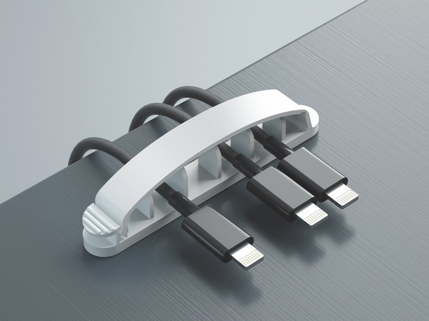 Suporte para cabos Techancy, TZ6291, embalagem com 3 unidades, prático para abrir e fechar para guardar cabos, branco
