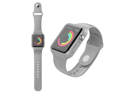 Pulseira totalmente adesiva para relógio Techancy, KC2112, compatível com Apple Watch 38-40 mm, cinzenta