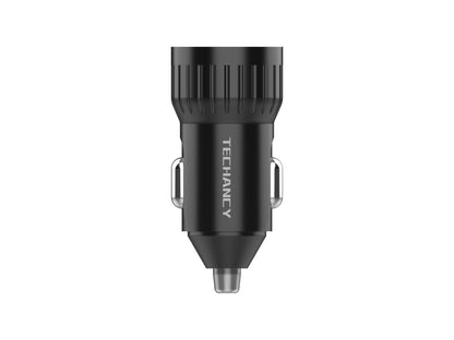 Techancy Carregador de carro 52.5W USB A e USB C PD PPS QC3.0 TC6430 Carregamento rapido 12V 24V Preto