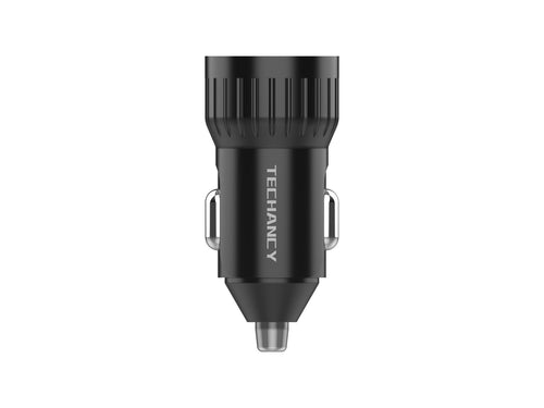 Techancy Carregador de carro 52.5W USB A e USB C PD PPS QC3.0 TC6430 Carregamento rapido 12V 24V Preto