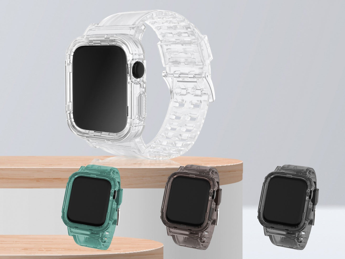 Pulseira de silicone para relógio Techancy, KC2111, compatível com Apple Watch 38-40 mm, verde