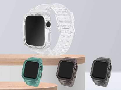 Pulseira de silicone para relógio Techancy, KC2111, compatível com Apple Watch 38-40 mm, verde
