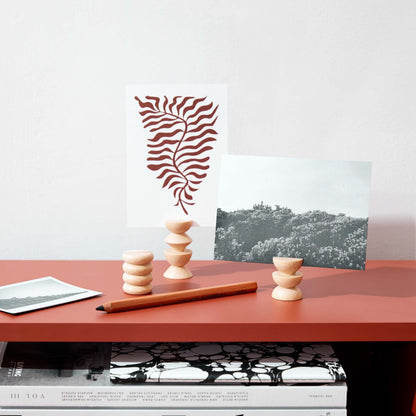 Totem Wooden Picture / Postcard Stand -  Set of 5 Short
